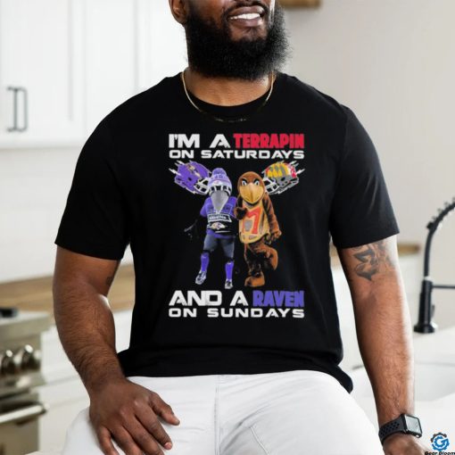 Official i’m terrapin on saturdays and a raven on sundays shirt