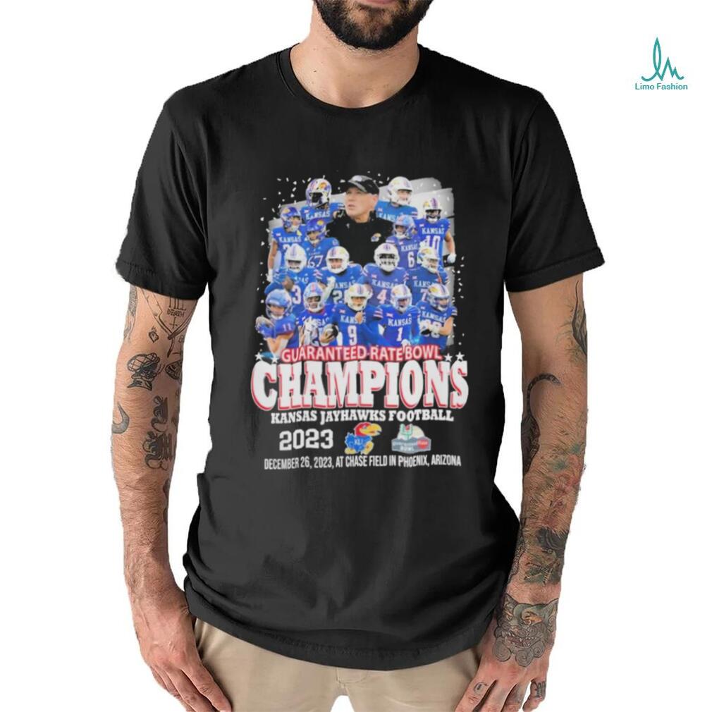 Official kansas Jayhawks Football Guaranteed Rate Bowl Champions 2023 Shirt Official kansas Jayhawks Football Guaranteed Rate Bowl Champions 2023 Shirt