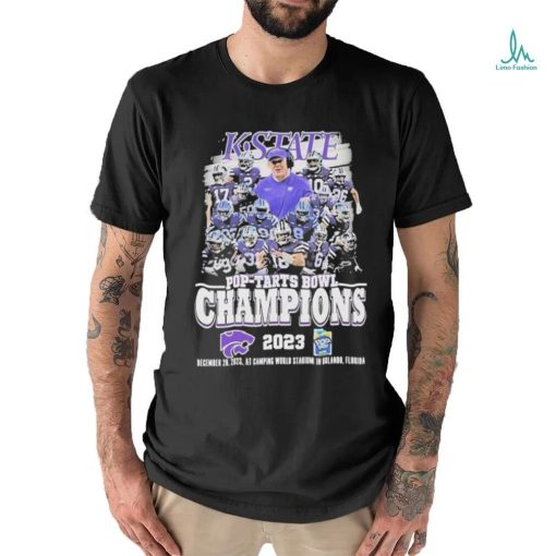 Official kansas State Wildcats Pop Tarts Bowl Champions 2023 December 26 2023 At Camping World Stadium In Orlando Florida T Shirt