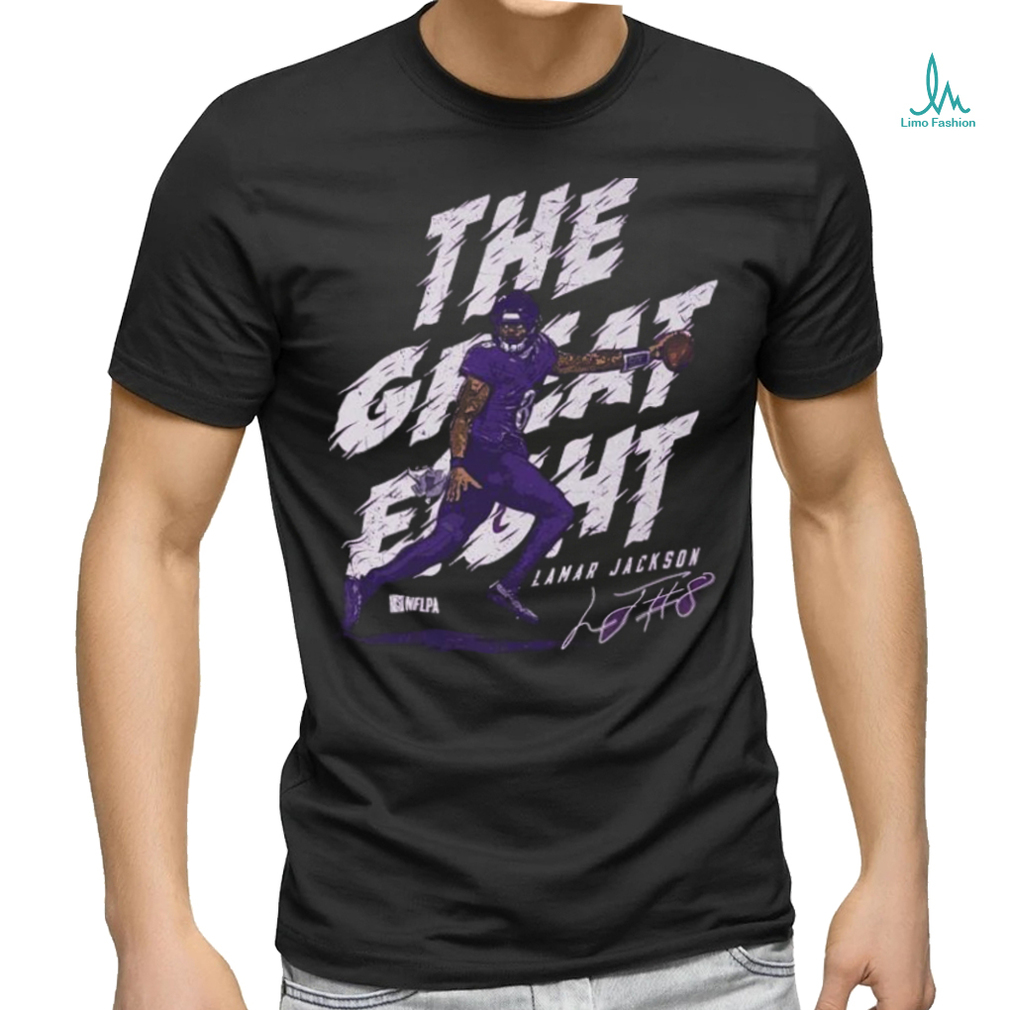 Official lamar Jackson Baltimore Ravens The Great Eight Signature Shirt Official lamar Jackson Baltimore Ravens The Great Eight Signature Shirt