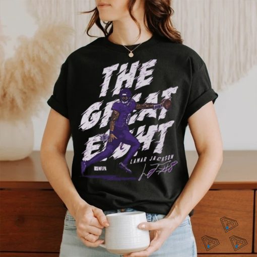 Official lamar Jackson Baltimore Ravens The Great Eight Signature Shirt