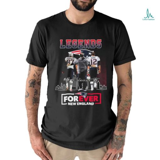 Official legends Rob Gronkowski Bill Belichick And Tom Brady Forever New England Patriots Signature Shirt