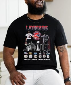 Official legends Tombrady And Bill Belichick New England Patriots Thank You For The Memories Signatures Shirt