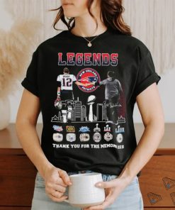 Official legends Tombrady And Bill Belichick New England Patriots Thank You For The Memories Signatures Shirt