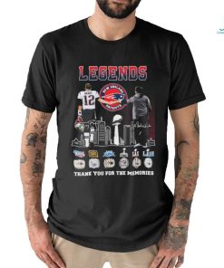 Official legends Tombrady And Bill Belichick New England Patriots Thank You For The Memories Signatures Shirt