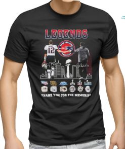 Official legends Tombrady And Bill Belichick New England Patriots Thank You For The Memories Signatures Shirt