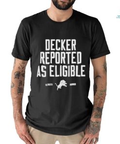 Official lions Decker Reported As Eligible Shirt