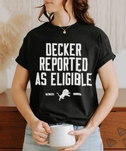 Official lions Decker Reported As Eligible Shirt