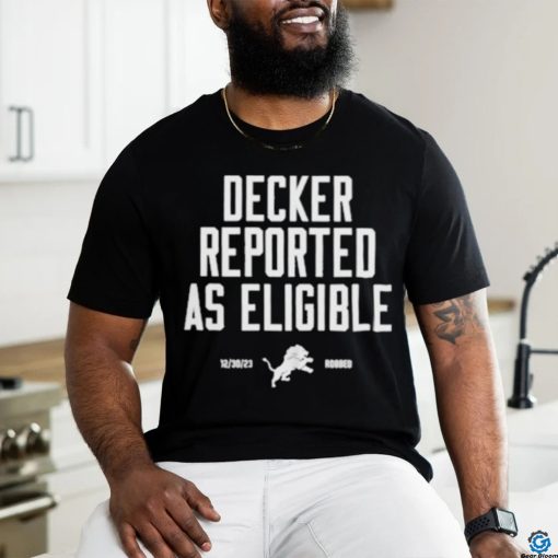 Official lions Decker Reported As Eligible Shirt