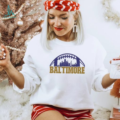 Official love City Baltimore Football Skyline T Shirt