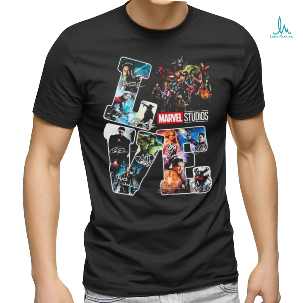 Official love Marvel Studios Characters 16 Season Signatures Shirt Official love Marvel Studios Characters 16 Season Signatures Shirt