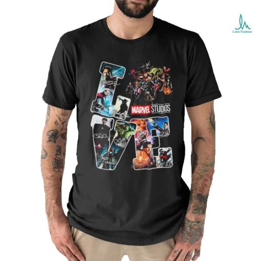 Official love Marvel Studios Characters 16 Season Signatures Shirt