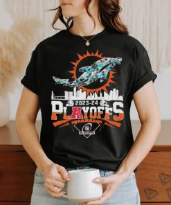 Official miamI dolphins skyline playoffs 2023 2024 signatures Shirt