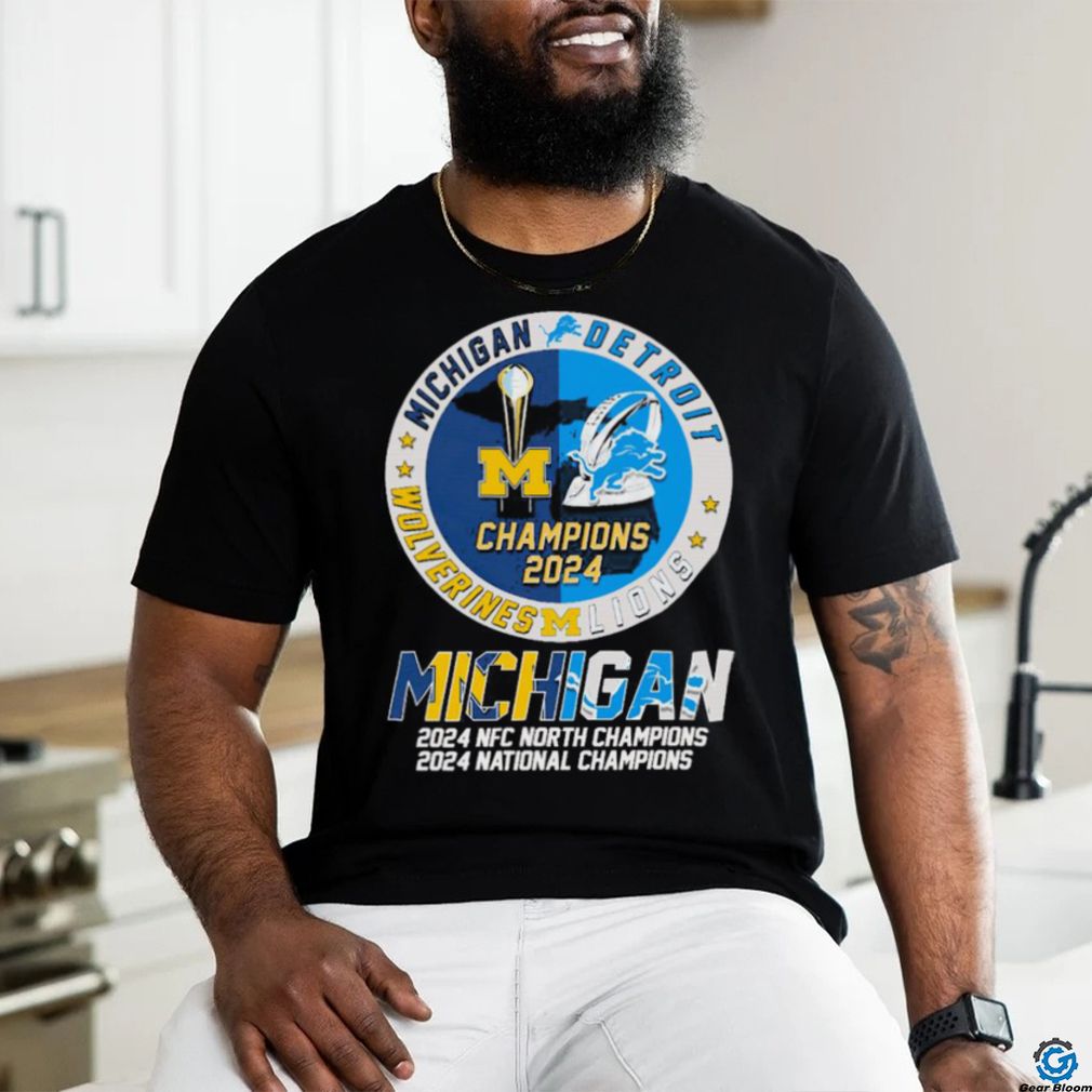 Official michigan 2024 CFP National Champions And Detroit Lions 2023 Nfc North Champions Shirt Official michigan 2024 CFP National Champions And Detroit Lions 2023 Nfc North Champions Shirt