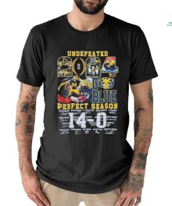 Official michigan Undefeated 14 0 Perfect Season Rose Bowl 2024 Champs Go Blue Shirt