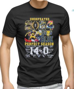 Official michigan Undefeated 14 0 Perfect Season Rose Bowl 2024 Champs Go Blue Shirt