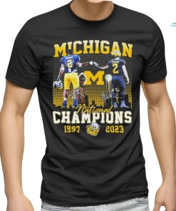Official michigan Wolverines Charles Woodson And Blake Corum National Champions 1997, 2023 Signature Shirt