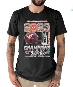 Official military Bowl 2023 Virginia Tech Champions Helmet Shirt