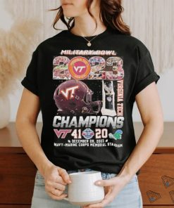 Official military Bowl 2023 Virginia Tech Champions Helmet Shirt
