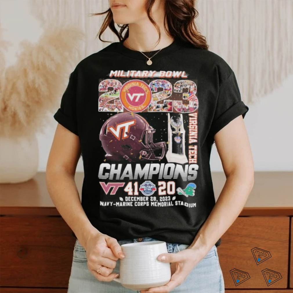 Official military Bowl 2023 Virginia Tech Champions Helmet Shirt Official military Bowl 2023 Virginia Tech Champions Helmet Shirt