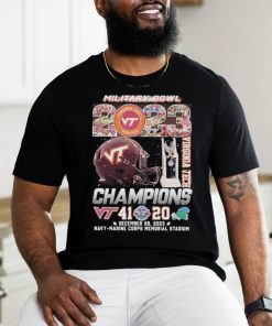 Official military Bowl 2023 Virginia Tech Champions Helmet Shirt