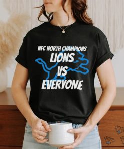 Official nfc north champs detroit lions vs everyone new shirt