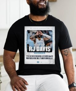 Official north Carolina Tar Heels Rj Davis On Being In The Zone Shirt