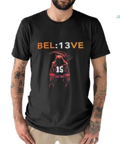 Official official 15 Patrick Mahomes Kansas City Chiefs Grim Reaper 13 Believe Shirt