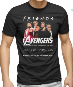 Official official Friends Avengers Thank You For The Memories Signatures Shirt