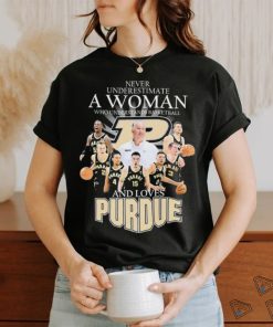 Official official Never Underestimate A Woman Who Understands Basketball And Loves Purdue Men’s Basketball 2023 2024 Signatures Shirt