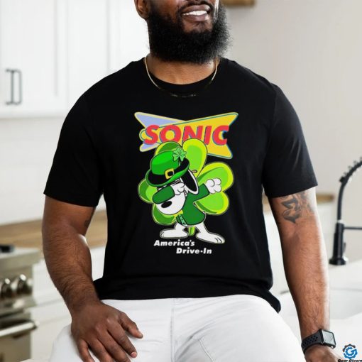 Official official Snoopy Dabbing Sonic Drive In logo St Patrick’s Day 2024 shirt