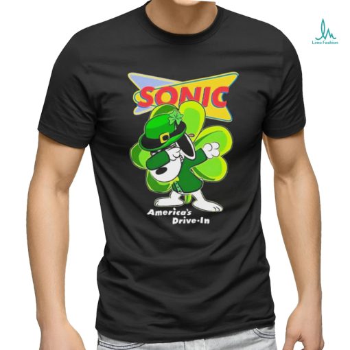 Official official Snoopy Dabbing Sonic Drive In logo St Patrick’s Day 2024 shirt