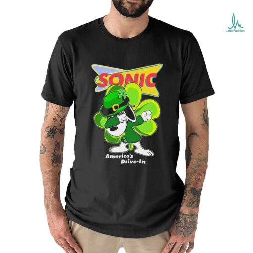 Official official Snoopy Dabbing Sonic Drive In logo St Patrick’s Day 2024 shirt