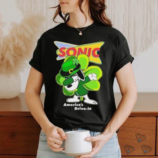 Official official Snoopy Dabbing Sonic Drive In logo St Patrick’s Day 2024 shirt
