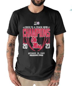 Official ole Miss Rebels 2023 Chick Fil A Peach Bowl Champions T Shirt