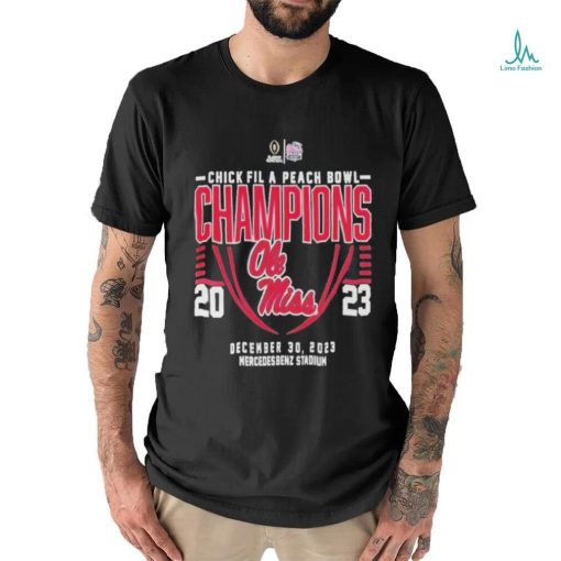 Official ole Miss Rebels 2023 Chick Fil A Peach Bowl Champions T Shirt