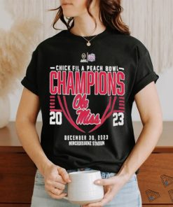 Official ole Miss Rebels 2023 Chick Fil A Peach Bowl Champions T Shirt