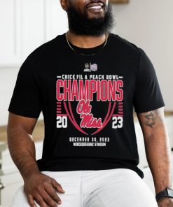 Official ole Miss Rebels 2023 Chick Fil A Peach Bowl Champions T Shirt