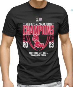 Official ole Miss Rebels 2023 Chick Fil A Peach Bowl Champions T Shirt