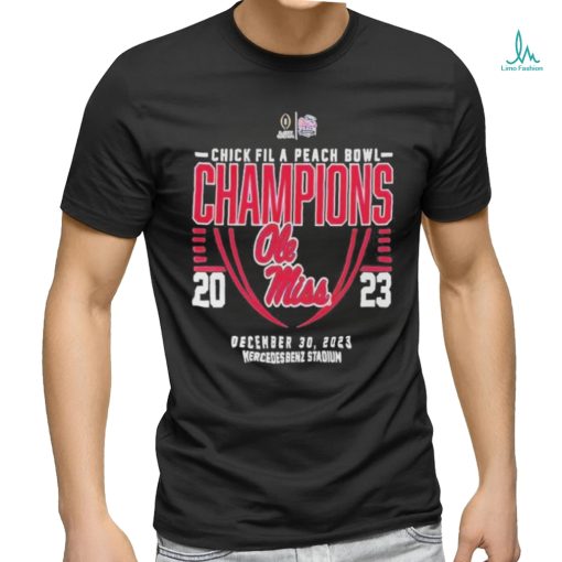 Official ole Miss Rebels 2023 Chick Fil A Peach Bowl Champions T Shirt