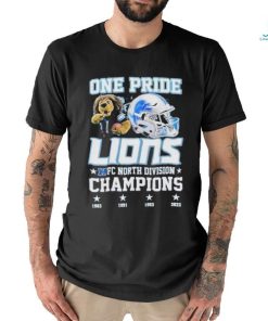 Official one Pride Detroit Lions NFC North Division Champions 2023 T Shirt