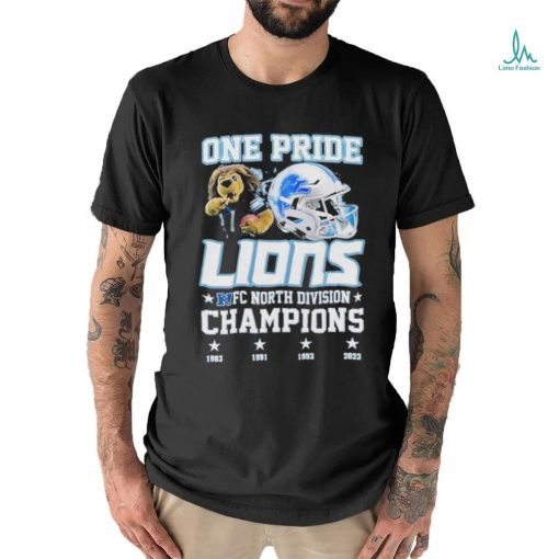 Official one Pride Detroit Lions NFC North Division Champions 2023 T Shirt