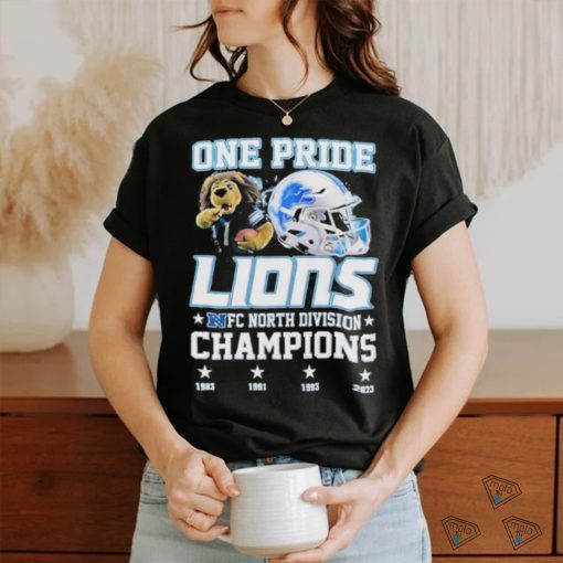 Official one Pride Detroit Lions NFC North Division Champions 2023 T Shirt