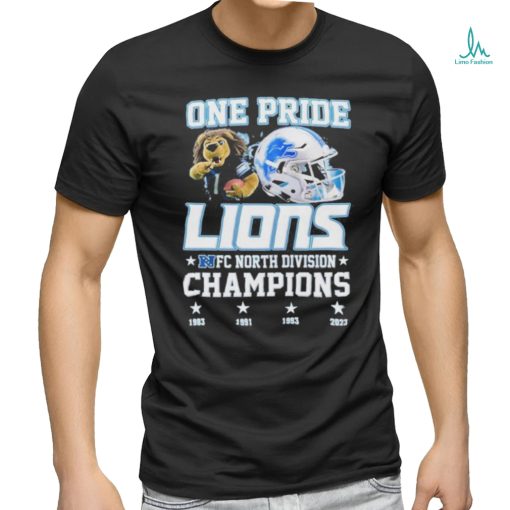 Official one Pride Detroit Lions NFC North Division Champions 2023 T Shirt