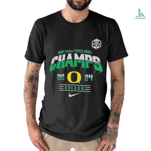Official oregon Ducks Nike Youth 2024 Fiesta Bowl Champions Locker Room T Shirt