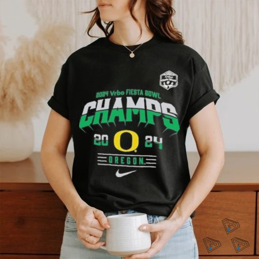Official oregon Ducks Nike Youth 2024 Fiesta Bowl Champions Locker Room T Shirt
