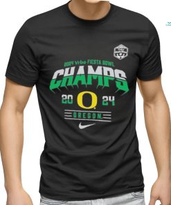 Official oregon Ducks Nike Youth 2024 Fiesta Bowl Champions Locker Room T Shirt