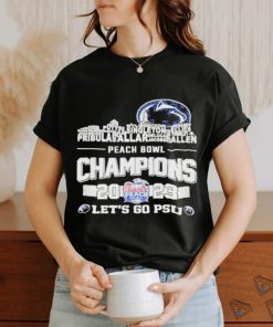 Official penn State Football Skyline Players Name 2023 Peach Bowl Champions Let’s Go PSU T Shirt