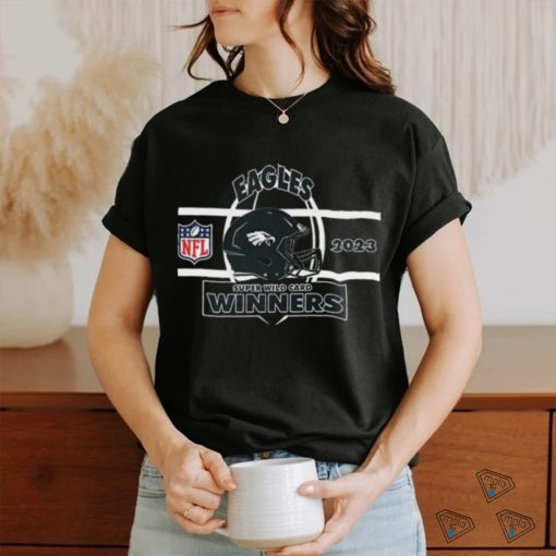 Official philadelphia Eagles Wild Card Champions Season 2023 2024 NFL Divisional Helmet Winners T shirt
