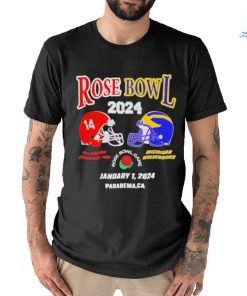 Official rose Bowl 2024 Crimson Tide Vs Wolverines Football Shirt